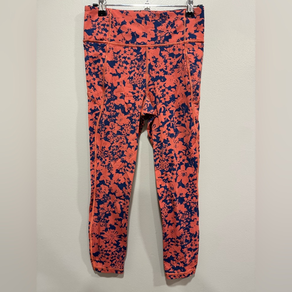 Lululemon Final Lap Crop *23" in Efflorescent Dark Canyon Onyx Blue Size 6